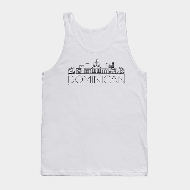 Dominican Minimal Skyline Tank Top by kursatunsal